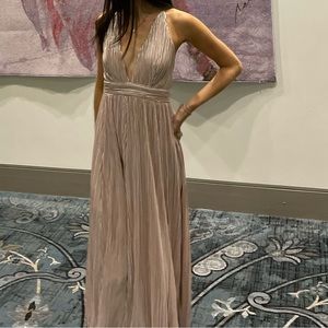 champagne pink ball gown